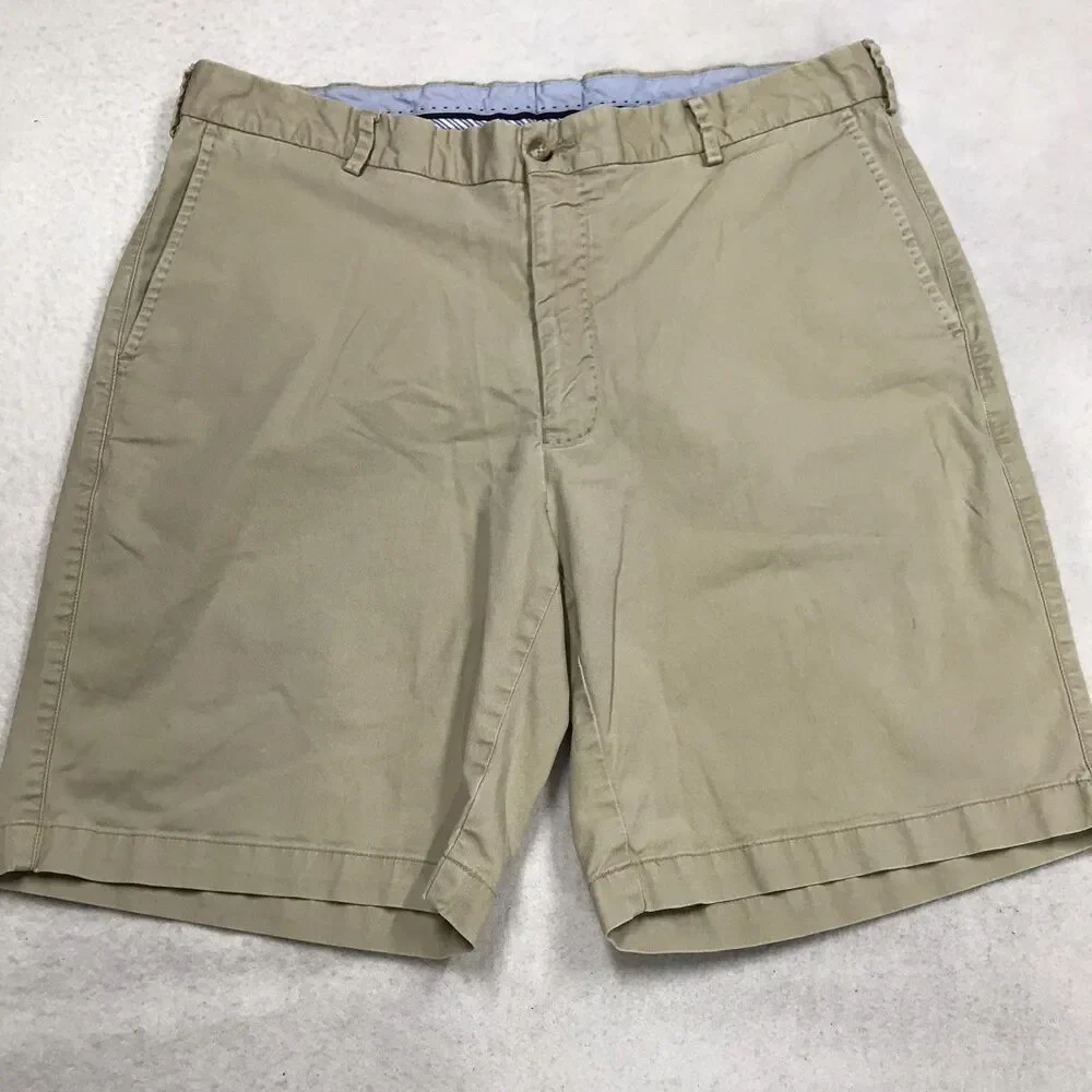 PETER MILLAR Soft Touch Twill Shorts Men 36 (35 fit) Khaki Tan Golf